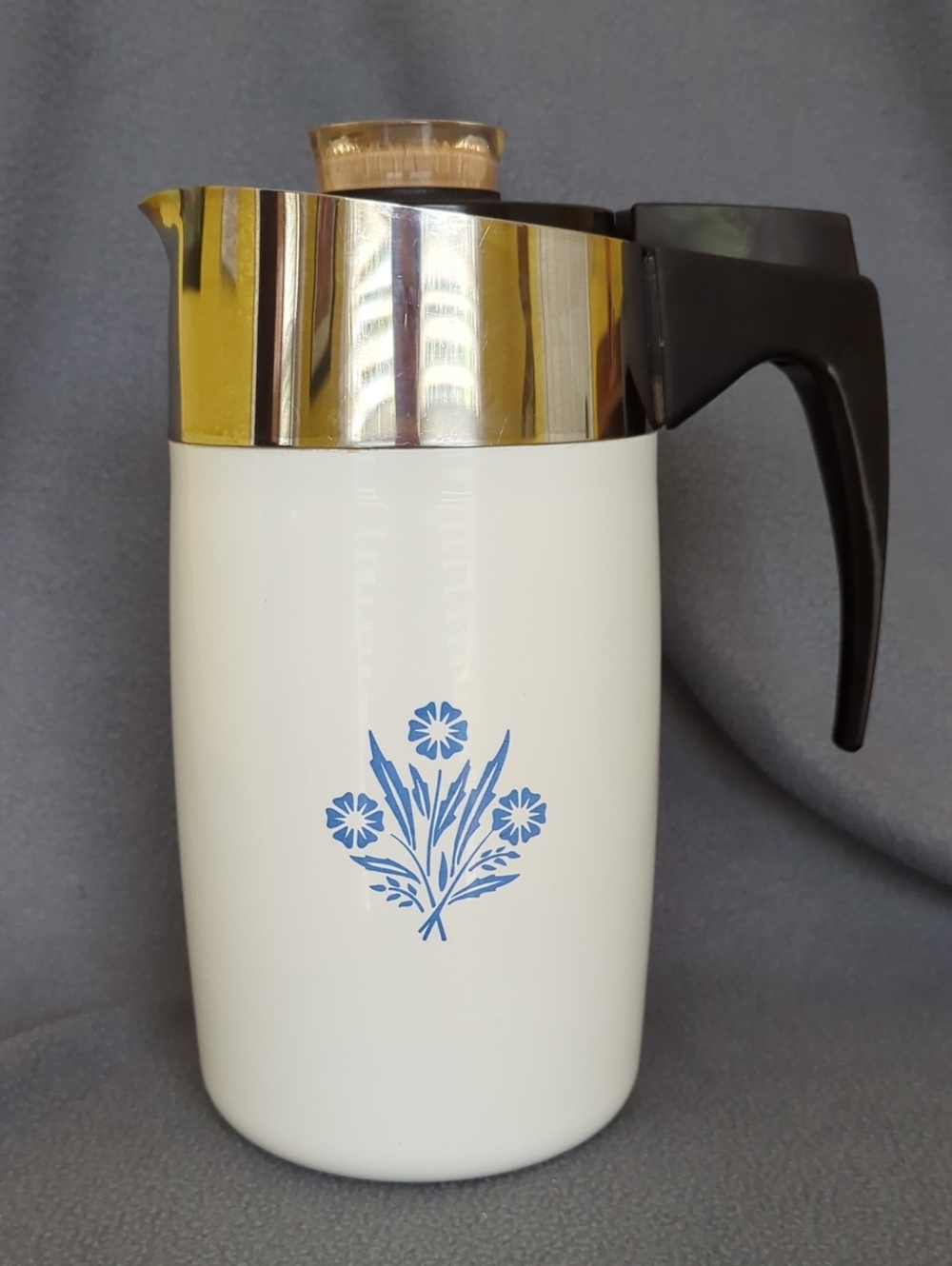 Corningware Blue Cornflower 10-cup Stovetop Percolator.